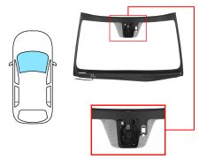 PARE-BRISE LEXUS IS 2013-2016 AVANT / VERT / ACOUSTIQUE / CHAUFFANT / AVEC BASE MIROIR / AVEC CAPTEUR / AVEC SUPPORT CAMÉRA / JOINTS PRÉMONTÉS