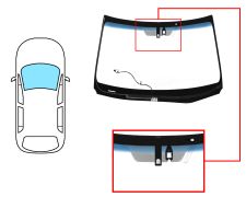 PARE-BRISE LEXUS NX 2014-2017 AVANT / VERT BANDE BLEUE / ACOUSTIQUE / CHAUFFANT / AVEC BASE MIROIR / AVEC CAPTEUR / ANTENNE / JOINTS PRÉMONTÉS