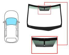 PARE-BRISE LEXUS RX 2009-2012 AVANT / VERT BANDE VERTE / AVEC BASE MIROIR / JOINTS PRÉMONTÉS