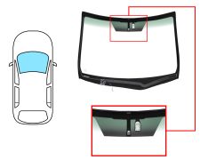 PARE-BRISE LEXUS RX 2009-2012 AVANT / VERT BANDE VERTE / CHAUFFANT / AVEC BASE MIROIR / AVEC CAPTEUR / JOINTS PRÉMONTÉS