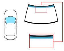 PARE-BRISE MAZDA 323 1980-1994 3 PORTES / AVANT / BLEU BANDE BLEUE