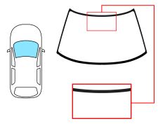 PARE-BRISE MAZDA 323 1989-1994 5 PORTES / AVANT / BLEU