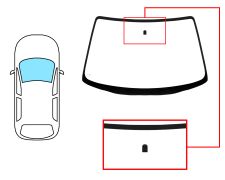 PARE-BRISE MAZDA 323 1994-1998 3/4 PORTES / AVANT / VERT / AVEC BASE MIROIR