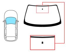 PARE-BRISE MAZDA 626 1997-2000 BREAK / AVANT / VERT / AVEC BASE MIROIR