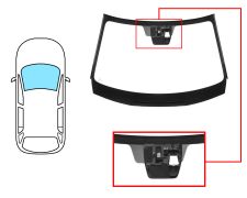 PARE-BRISE MAZDA CX-5 2012-2015 AVANT / VERT / ACOUSTIQUE / AVEC BASE MIROIR MODIFIÉE / AVEC SUPPORT CAMÉRA CITY STOP / JOINTS PRÉMONTÉS