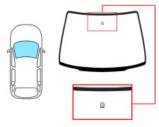 PARE-BRISE MAZDA MPV 1995-2006 AVANT / VERT / AVEC BASE MIROIR 