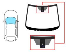 PARE-BRISE MAZDA 2 2007-2010 3/5 PORTES / AVANT / VERT / AVEC BASE MIROIR / AVEC CAPTEUR / JOINTS PRÉMONTÉS