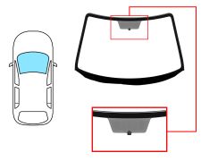 PARE-BRISE MAZDA 3 2004-2007 4/5 PORTES / AVANT / VERT / AVEC BASE MIROIR / JOINTS PRÉMONTÉS