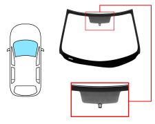 PARE-BRISE MAZDA 3 2009-2013 4/5 PORTES / AVANT / VERT / AVEC BASE MIROIR / JOINTS PRÉMONTÉS