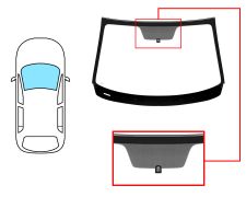 PARE-BRISE MAZDA 3 2013-2017 4/5 PORTES / AVANT / VERT / ACOUSTIQUE / AVEC BASE MIROIR / JOINTS PRÉMONTÉS