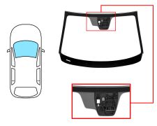 PARE-BRISE MAZDA 3 2013-2017 4/5 PORTES / AVANT / VERT / ACOUSTIQUE / AVEC BASE MIROIR / AVEC CAPTEUR / AVEC SUPPORT CAMÉRA / JOINTS PRÉMONTÉS