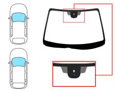 PARE-BRISE MAZDA 6 2006-2008 4/5 PORTES / BREAK / AVANT / VERT / AVEC BASE MIROIR / AVEC CAPTEUR / JOINTS PRÉMONTÉS