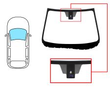 PARE-BRISE MAZDA 6 2008-2010 4/5 PORTES / BREAK / AVANT / VERT / ACOUSTIQUE / AVEC BASE MIROIR / AVEC CAPTEUR / JOINTS PRÉMONTÉS