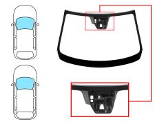 PARE-BRISE MAZDA 6 2013-2016 4 PORTES / BREAK / AVANT / VERT / ACOUSTIQUE / AVEC BASE MIROIR MODIFIÉE / AVEC CAPTEUR / AVEC SUPPORT CAMÉRA / JOINTS PRÉMONTÉS