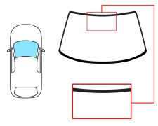 PARE-BRISE MAZDA MX3 1991-1998 AVANT / BLEU