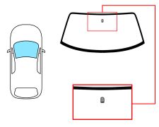 PARE-BRISE MAZDA MX5 1990-1998 AVANT / VERT / AVEC BASE MIROIR