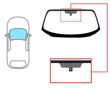 PARE-BRISE MAZDA MX5 2005-2009 AVANT / VERT / AVEC BASE MIROIR