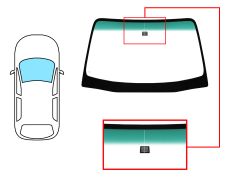 PARE-BRISE MAZDA XEDOS 9 1993-2000 AVANT / VERT BANDE VERTE / AVEC BASE MIROIR 