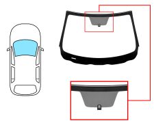 PARE-BRISE MAZDA CX-3 2015-2018 AVANT / VERT / ACOUSTIQUE / AVEC BASE MIROIR / JOINTS PRÉMONTÉS