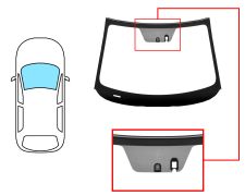 PARE-BRISE MAZDA 2 2014-2019 AVANT / VERT / AVEC BASE MIROIR / AVEC CAPTEUR / JOINTS PRÉMONTÉS