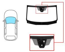 PARE-BRISE MAZDA 3 2019-> 4/5 PORTES / AVANT / VERT / ACOUSTIQUE / AVEC BASE MIROIR / AVEC CAPTEUR / AFFICHAGE TÊTE HAUTE / JOINTS PRÉMONTÉS