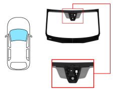 PARE-BRISE MAZDA 3 2019-> 4/5 PORTES / AVANT / VERT / ACOUSTIQUE / AVEC BASE MIROIR / AVEC CAPTEUR / AVEC SUPPORT CAMÉRA / AFFICHAGE TÊTE HAUTE / JOINTS PRÉMONTÉS