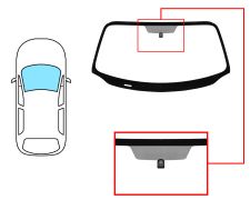 PARE-BRISE MAZDA MX5 2015-2018 AVANT / VERT / ACOUSTIQUE / AVEC BASE MIROIR / JOINTS PRÉMONTÉS