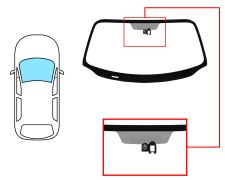PARE-BRISE MAZDA MX5 2015-2018 AVANT / VERT / ACOUSTIQUE / AVEC BASE MIROIR / AVEC CAPTEUR / JOINTS PRÉMONTÉS