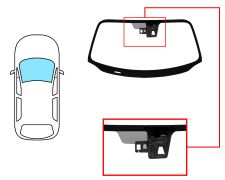 PARE-BRISE MAZDA MX5 2015-2018 AVANT / VERT / ACOUSTIQUE / AVEC BASE MIROIR / AVEC CAPTEUR / AVEC SUPPORT CAMÉRA / JOINTS PRÉMONTÉS