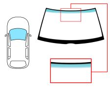 PARE-BRISE MERCEDES 190 (W201) 1982-1993 AVANT / VERT BANDE VERTE