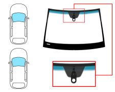 PARE-BRISE MERCEDES CLASE A (W169) 2008-2012 3/5 PORTES / AVANT / VERT BANDE BLEUE / AVEC BASE MIROIR / AVEC CAPTEUR 