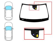 PARE-BRISE MERCEDES CLASE CLA (W117) 2013-2016 4 PORTES / BREAK / AVANT / VERT / ACOUSTIQUE / AVEC BASE MIROIR / AVEC CAPTEUR / AVEC SUPPORT CAMÉRA / JOINTS PRÉMONTÉS