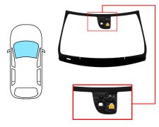 PARE-BRISE MERCEDES CLASE A (W176) 2012-2015 AVANT / VERT / ACOUSTIQUE / AVEC BASE MIROIR / AVEC CAPTEUR MODIFIÉ / AVEC SUPPORT CAMÉRA / JOINTS PRÉMONTÉS