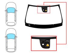 PARE-BRISE MERCEDES CLASE CLA (W117) 2013-2016 4 PORTES / BREAK / AVANT / VERT / ACOUSTIQUE / AVEC BASE MIROIR / AVEC CAPTEUR MODIFIÉ / AVEC SUPPORT CAMÉRA / JOINTS PRÉMONTÉS