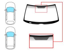 PARE-BRISE MERCEDES CLASE C (W202) 1993-2000 4 PORTES / BREAK / AVANT / VERT BANDE GRISE 