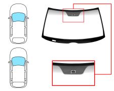 PARE-BRISE MERCEDES CLASE C (W202) 1993-2000 4 PORTES / BREAK / AVANT / VERT BANDE GRISE / AVEC CAPTEUR 
