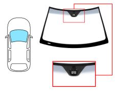 PARE-BRISE MERCEDES CLASE C (CL203) SPORTCOUPE 2000-2008 AVANT / VERT BANDE GRISE / AVEC BASE MIROIR / AVEC CAPTEUR MODIFIÉ / JOINTS PRÉMONTÉS