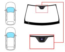 PARE-BRISE MERCEDES CLASE C (W204) 2007-2011 4 PORTES / BREAK / AVANT / VERT / AVEC BASE MIROIR / AVEC CAPTEUR / JOINTS PRÉMONTÉS EN BAS