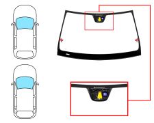 PARE-BRISE MERCEDES CLASE C (W204) 2007-2011 4 PORTES / BREAK / AVANT / VERT / AVEC BASE MIROIR / AVEC CAPTEUR / AVEC SUPPORT CAMÉRA / ANTENNE / JOINTS PRÉMONTÉS EN BAS