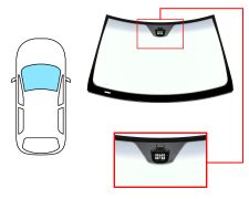 PARE-BRISE MERCEDES CLASE CLK (C209) 2002-2009 AVANT / VERT BANDE GRISE / AVEC CAPTEUR / JOINTS PRÉMONTÉS