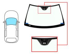 PARE-BRISE MERCEDES CLASE CLK (C209) 2002-2009 AVANT / VERT / AVEC BASE MIROIR / AVEC CAPTEUR / ANTENNE / JOINTS PRÉMONTÉS