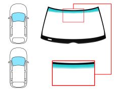 PARE-BRISE MERCEDES 200 / 300 (W124) 1984-1995 4 PORTES / BREAK / AVANT / VERT BANDE VERTE