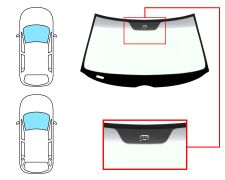 PARE-BRISE MERCEDES CLASE E (W210) 1995-2000 4 PORTES / BREAK / AVANT / VERT BANDE GRISE / AVEC CAPTEUR