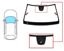PARE-BRISE MERCEDES CLASE E (C207) 2009-2013 CABRIOLET AVANT / VERT / AVEC BASE MIROIR / AVEC CAPTEUR / ANTENNE / JOINTS PRÉMONTÉS 