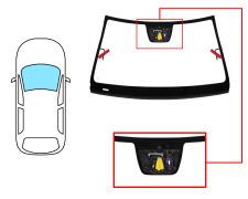 PARE-BRISE MERCEDES CLASE E (C207) 2009-2013 CABRIOLET AVANT / VERT / AVEC BASE MIROIR / AVEC CAPTEUR / AVEC SUPPORT CAMÉRA / ANTENNE / JOINTS PRÉMONTÉS 