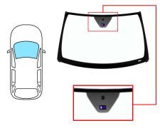 PARE-BRISE MERCEDES CLASE M (W164) 2005-2008 AVANT / BLEU / AVEC BASE MIROIR / AVEC CAPTEUR / JOINTS PRÉMONTÉS 