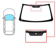 PARE-BRISE MERCEDES CLASE M (W163) 1998-2002 AVANT / VERT BANDE GRISE / AVEC BASE MIROIR / CHANGEMENT DE SERIGRAPHIE / JOINTS PRÉMONTÉS
