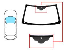 PARE-BRISE MERCEDES CLASE M (W163) 1998-2002 AVANT / VERT BANDE GRISE / AVEC BASE MIROIR / CHANGEMENT DE SERIGRAPHIE / JOINTS PRÉMONTÉS