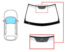 PARE-BRISE MERCEDES CLASE S (W220) 1998-2002 AVANT / VERT BANDE GRISE / AVEC CAPTEUR PLUIE ET LUMINOSITÉ SÉPARÉS