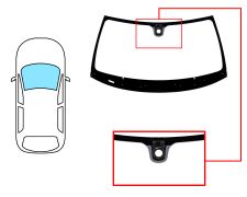 PARE-BRISE MERCEDES CLASE SLK (R171) 2004-2008 AVANT / VERT / AVEC CAPTEUR / JOINTS PRÉMONTÉS 